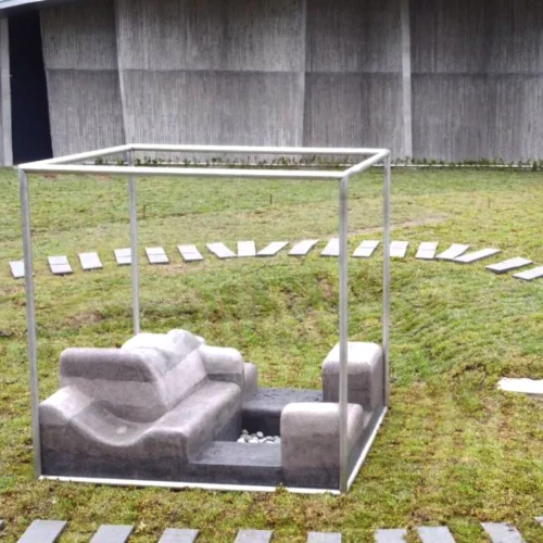 五公噸的垃圾，作品完成空拍