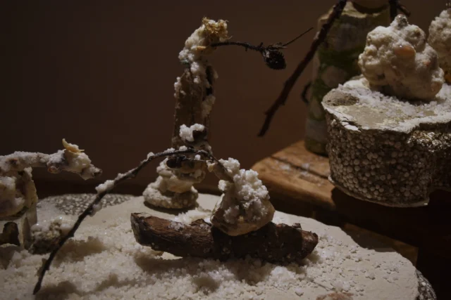 木子一十一工作室於2023年度前往金門駐縣，成果展《大洋大地》作品，《下雪的海邊》照片二